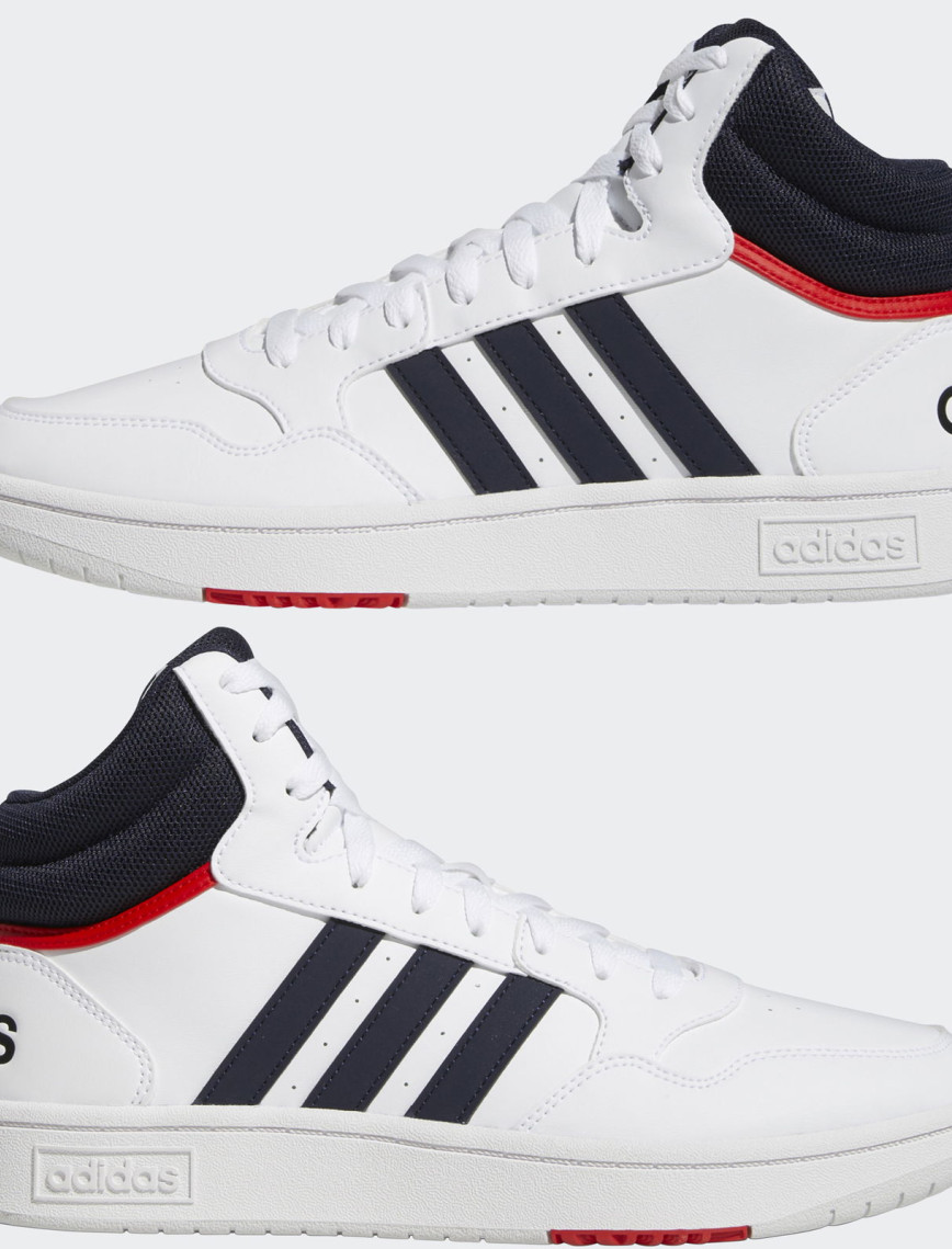 adidas Hoops 3.0 Mid Erkek Beyaz Günlük Spor Ayakkabı adidas Hoops 3.0 Mid Erkek Beyaz Günlük Spor Ayakkabı