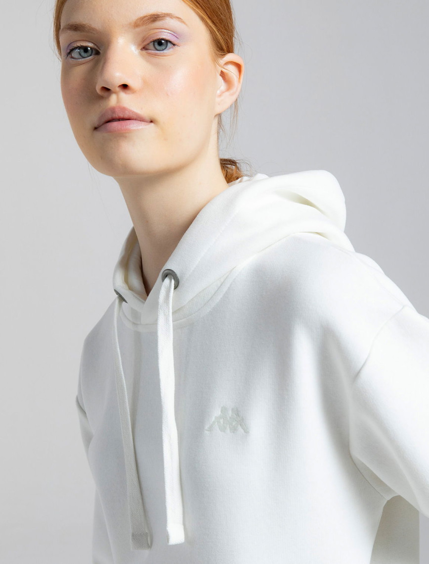 Kappa Authentic Kei Kadın Beyaz Günlük Sweatshirt Kappa Authentic Kei Kadın Beyaz Günlük Sweatshirt