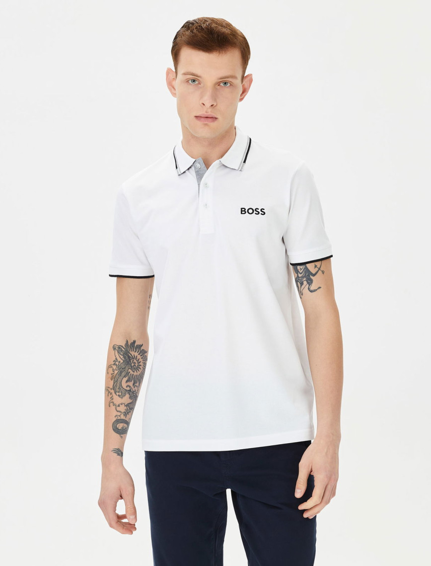Boss Paddy Pro Erkek Beyaz Polo Boss Paddy Pro Erkek Beyaz Polo