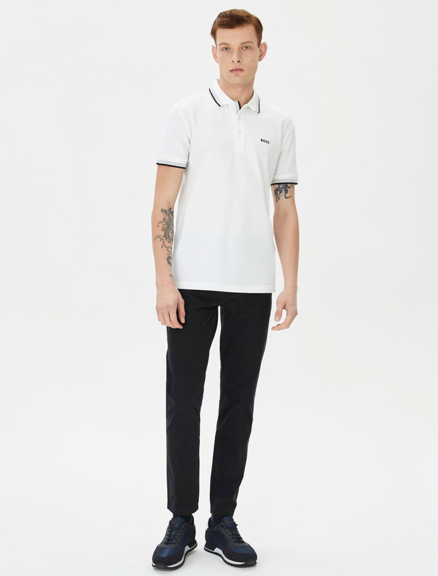 Boss Paddy Erkek Beyaz Polo Boss Paddy Erkek Beyaz Polo