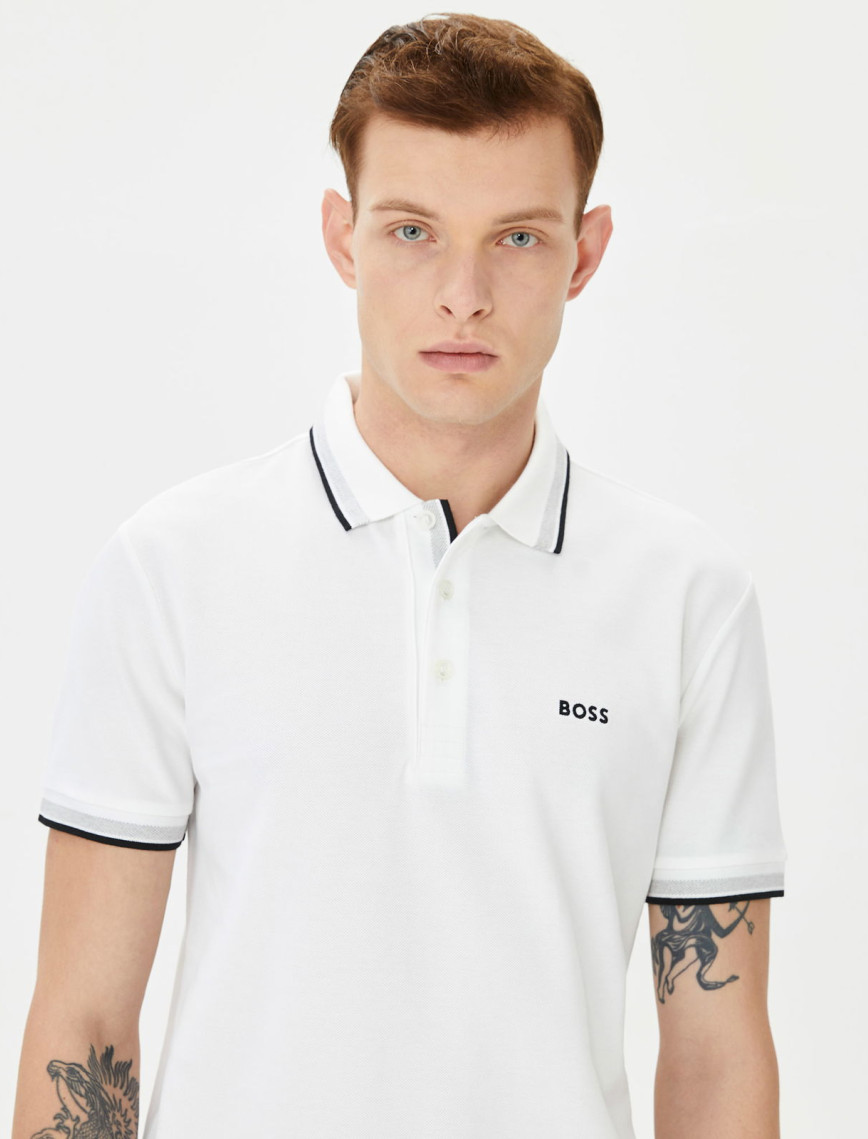 Boss Paddy Erkek Beyaz Polo Boss Paddy Erkek Beyaz Polo