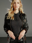Channery Siyah Kadın Vintage Deri Ceket Channery Siyah Kadın Vintage Deri Ceket
