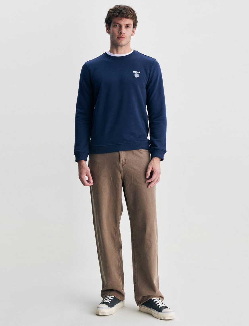 Ucla Valley Erkek Kahverengi Bisiklet Yaka Sweatshirt Ucla Valley Erkek Kahverengi Bisiklet Yaka Sweatshirt