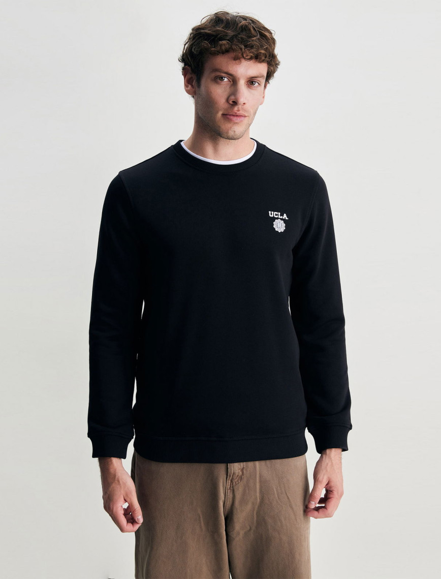 Ucla Valley Erkek Siyah Bisiklet Yaka Sweatshirt Ucla Valley Erkek Siyah Bisiklet Yaka Sweatshirt