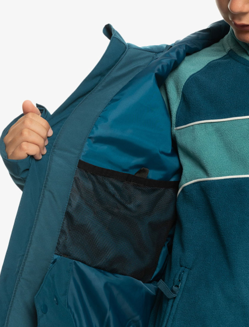 Quiksilver Mission Printed Block Youth Erkek Çocuk Mavi Snowboard Ceketi Quiksilver Mission Printed Block Youth Erkek Çocuk Mavi Snowboard Ceketi