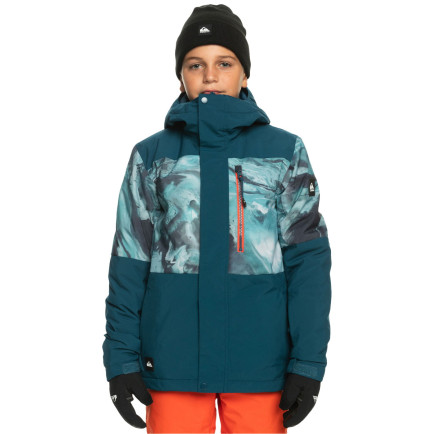 Quiksilver Mission Printed Block Youth Erkek Çocuk Mavi Snowboard Ceketi Quiksilver Mission Printed Block Youth Erkek Çocuk Mavi Snowboard Ceketi
