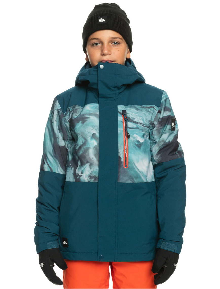 Quiksilver Mission Printed Block Youth Erkek Çocuk Mavi Snowboard Ceketi Quiksilver Mission Printed Block Youth Erkek Çocuk Mavi Snowboard Ceketi
