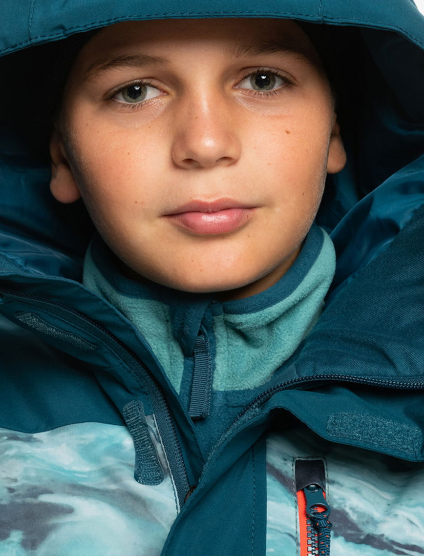 Quiksilver Mission Printed Block Youth Erkek Çocuk Mavi Snowboard Ceketi Quiksilver Mission Printed Block Youth Erkek Çocuk Mavi Snowboard Ceketi