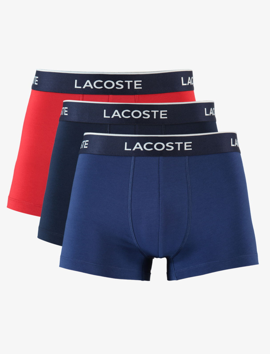 Lacoste Classic Erkek 3'lü Gri Boxer Lacoste Classic Erkek 3'lü Gri Boxer