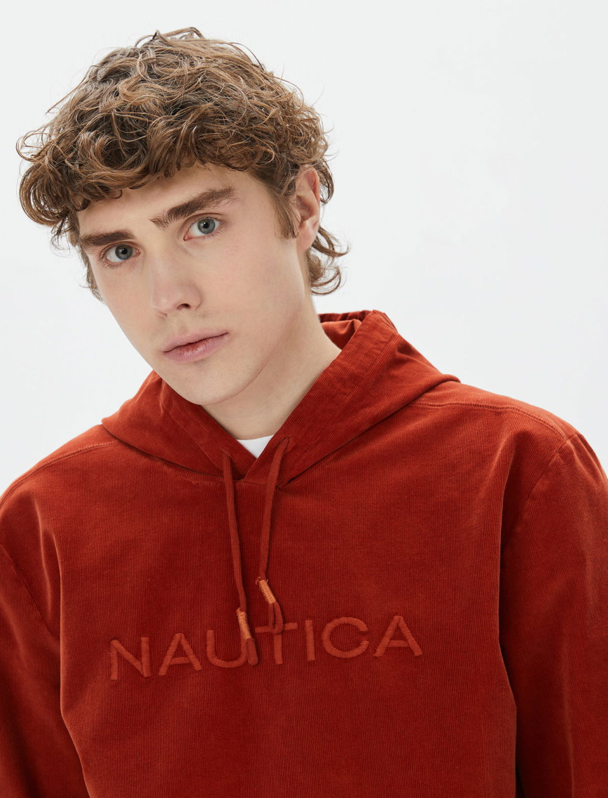 Nautica Erkek Turuncu Standart Fit Kapüşonlu Sweatshirt Nautica Erkek Turuncu Standart Fit Kapüşonlu Sweatshirt