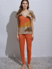 Knitss Bağcık Detaylı İntersia Tarçın Rengi Triko Üst Knitss Bağcık Detaylı İntersia Tarçın Rengi Triko Üst