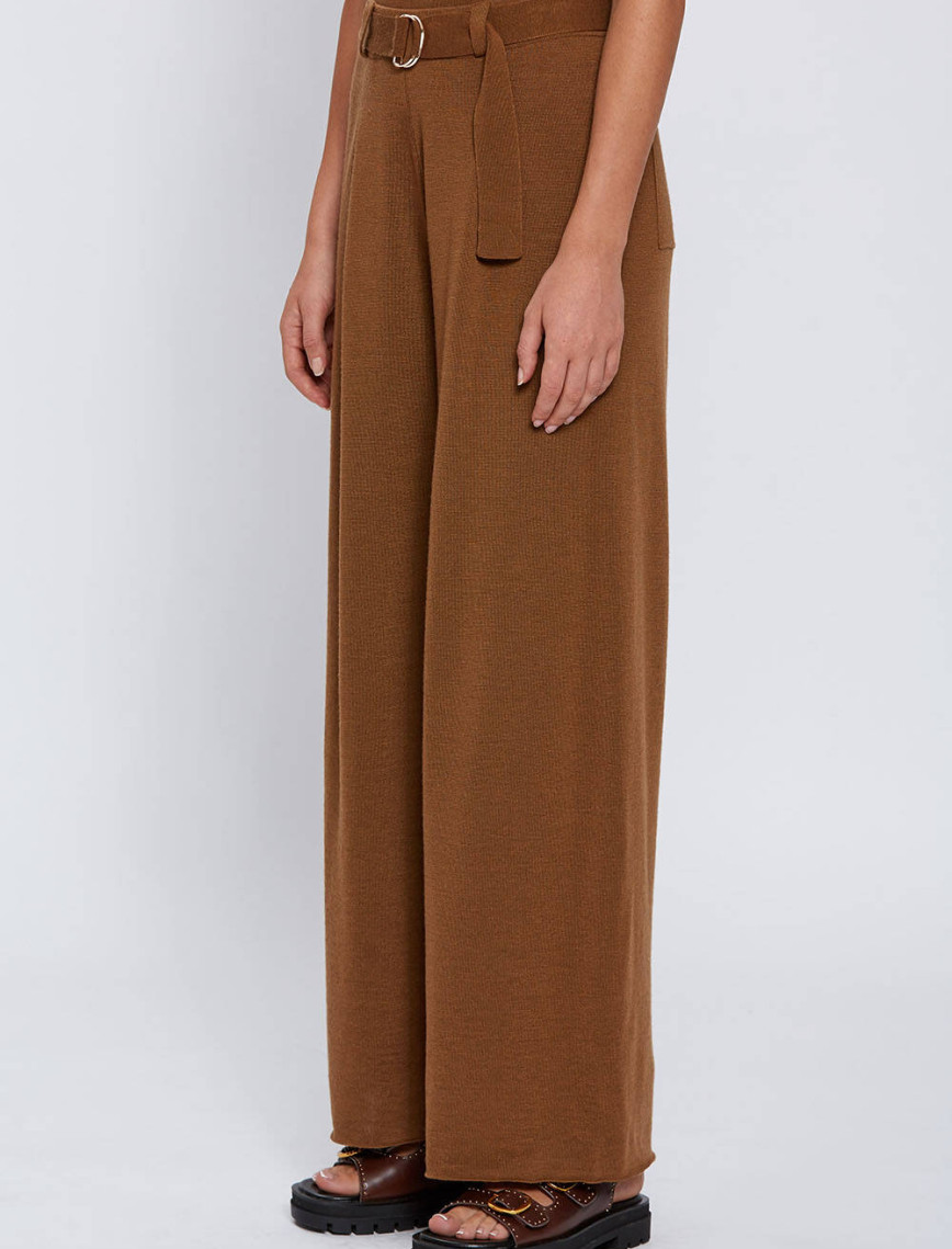 Knitss Extrafıne Merino Yün Tütün Rengi Triko Pantolon Knitss Extrafıne Merino Yün Tütün Rengi Triko Pantolon