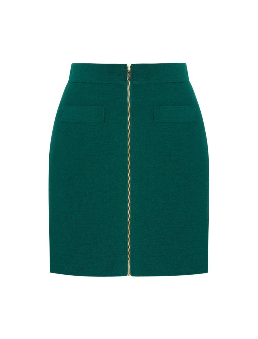 Knitss Extrafıne Merino Yün Yeşil Mini Etek Knitss Extrafıne Merino Yün Yeşil Mini Etek