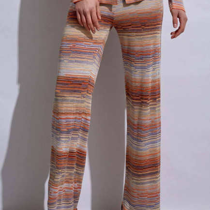 Knitss Degrade Desenli Lila Triko Pantolon