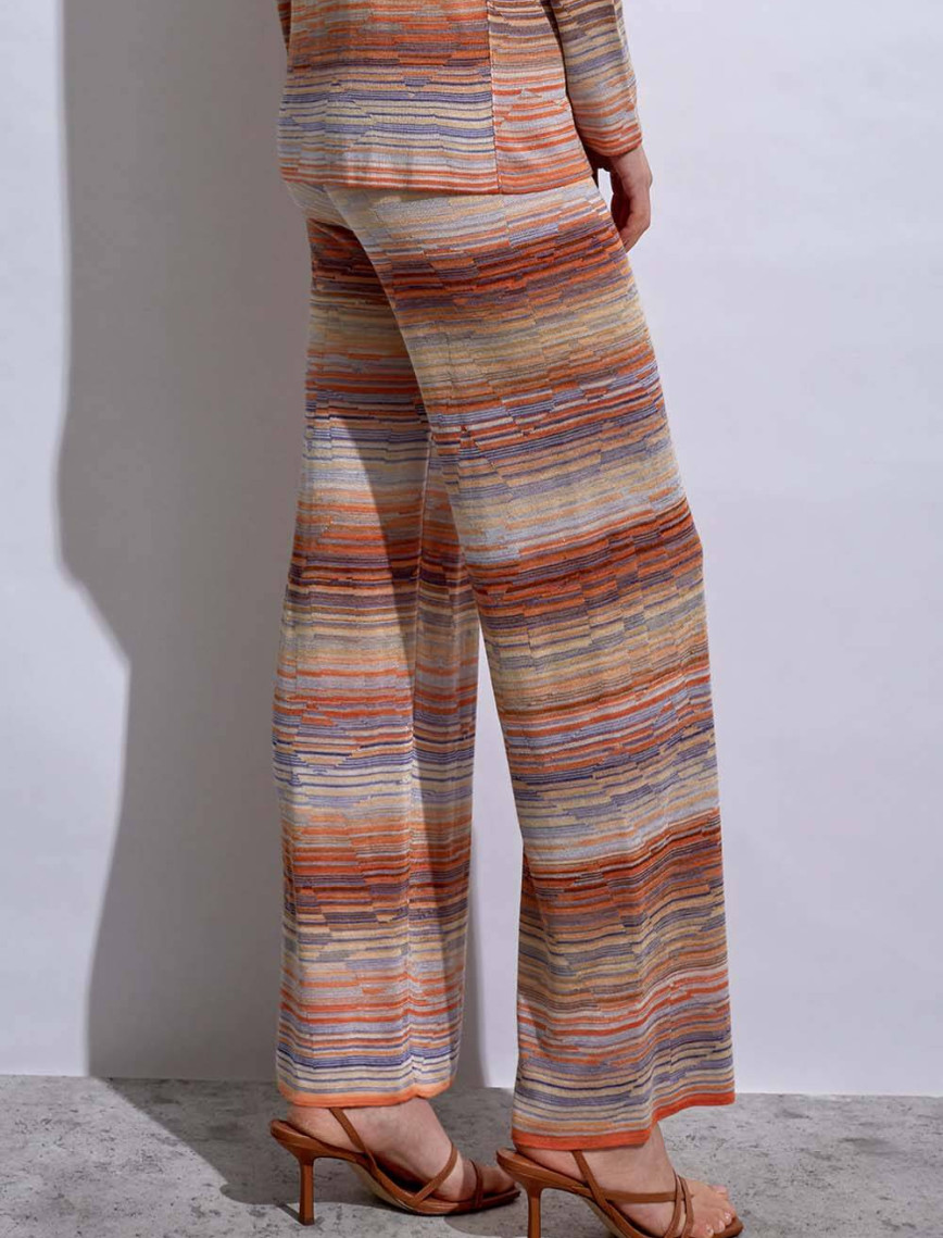 Knitss Degrade Desenli Lila Triko Pantolon Knitss Degrade Desenli Lila Triko Pantolon