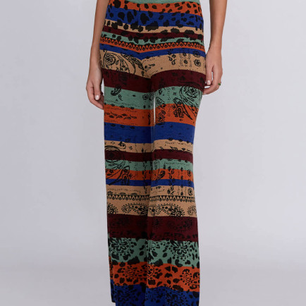 Knitss Desenli Merino Yün Karışımlı Triko Pantolon Knitss Desenli Merino Yün Karışımlı Triko Pantolon