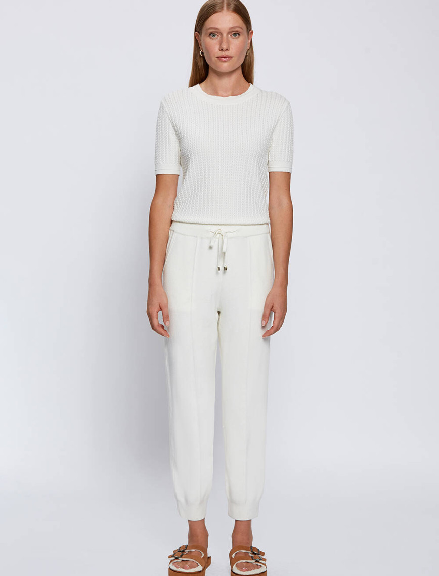 Knitss Ekru Triko Jogger Pantolon Knitss Ekru Triko Jogger Pantolon