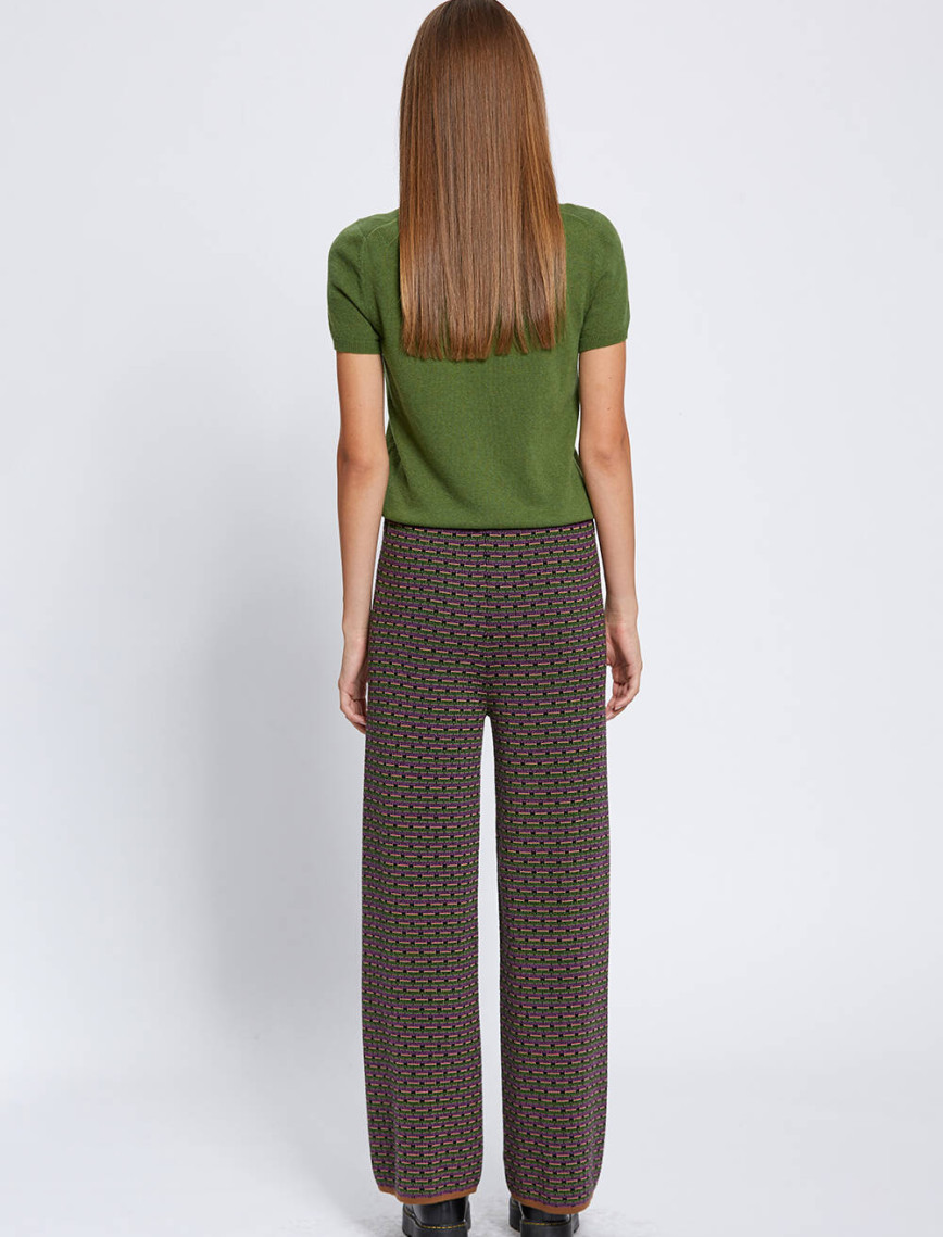 Knitss Jakar Desen Extrafıne Merino Yün Triko Pantolon Knitss Jakar Desen Extrafıne Merino Yün Triko Pantolon