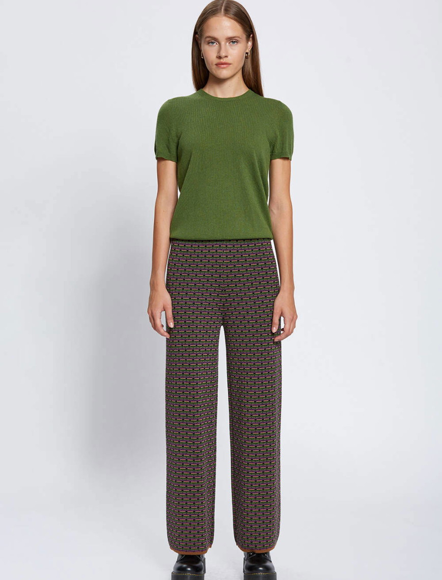 Knitss Jakar Desen Extrafıne Merino Yün Triko Pantolon Knitss Jakar Desen Extrafıne Merino Yün Triko Pantolon