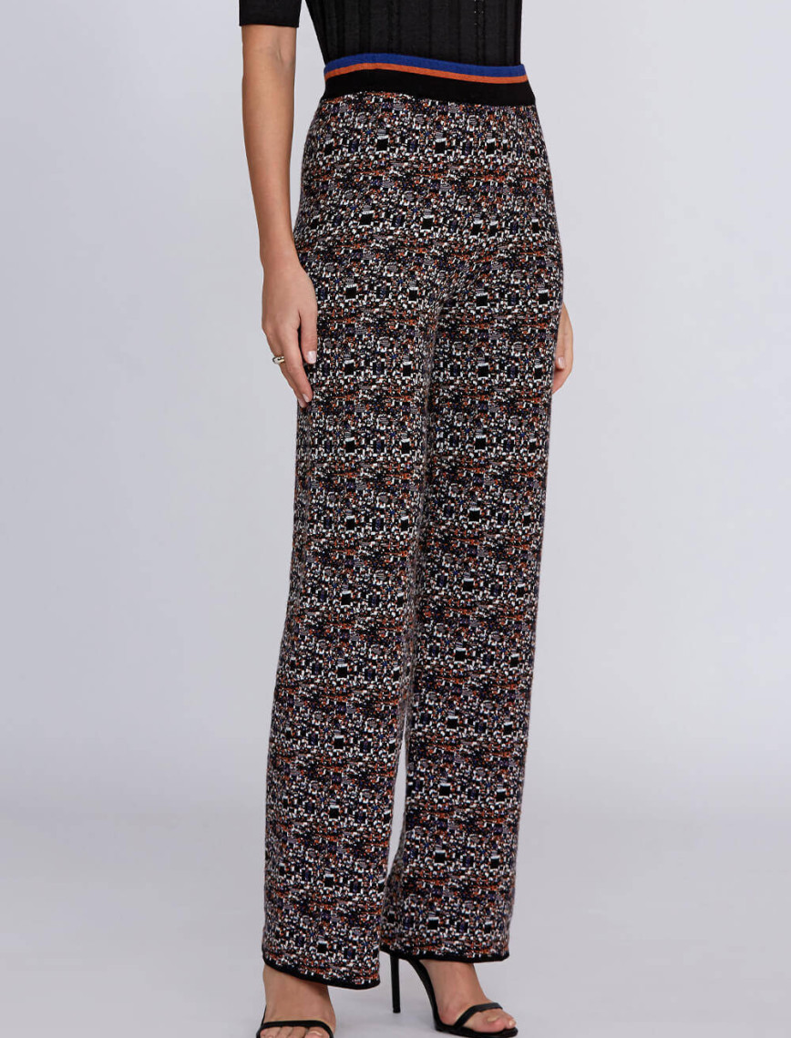 Knitss Jakar Desenli Normal Kesim Triko Pantolon Knitss Jakar Desenli Normal Kesim Triko Pantolon