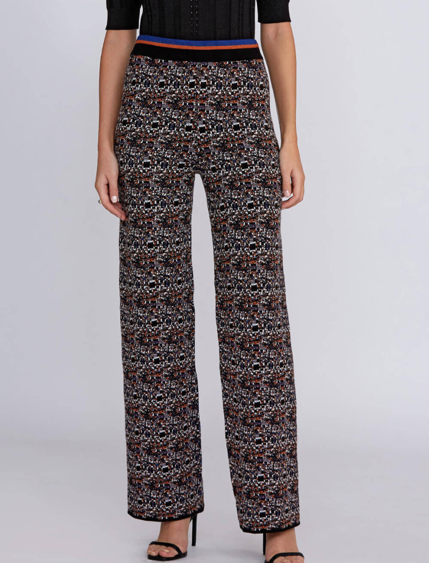 Knitss Jakar Desenli Normal Kesim Triko Pantolon Knitss Jakar Desenli Normal Kesim Triko Pantolon