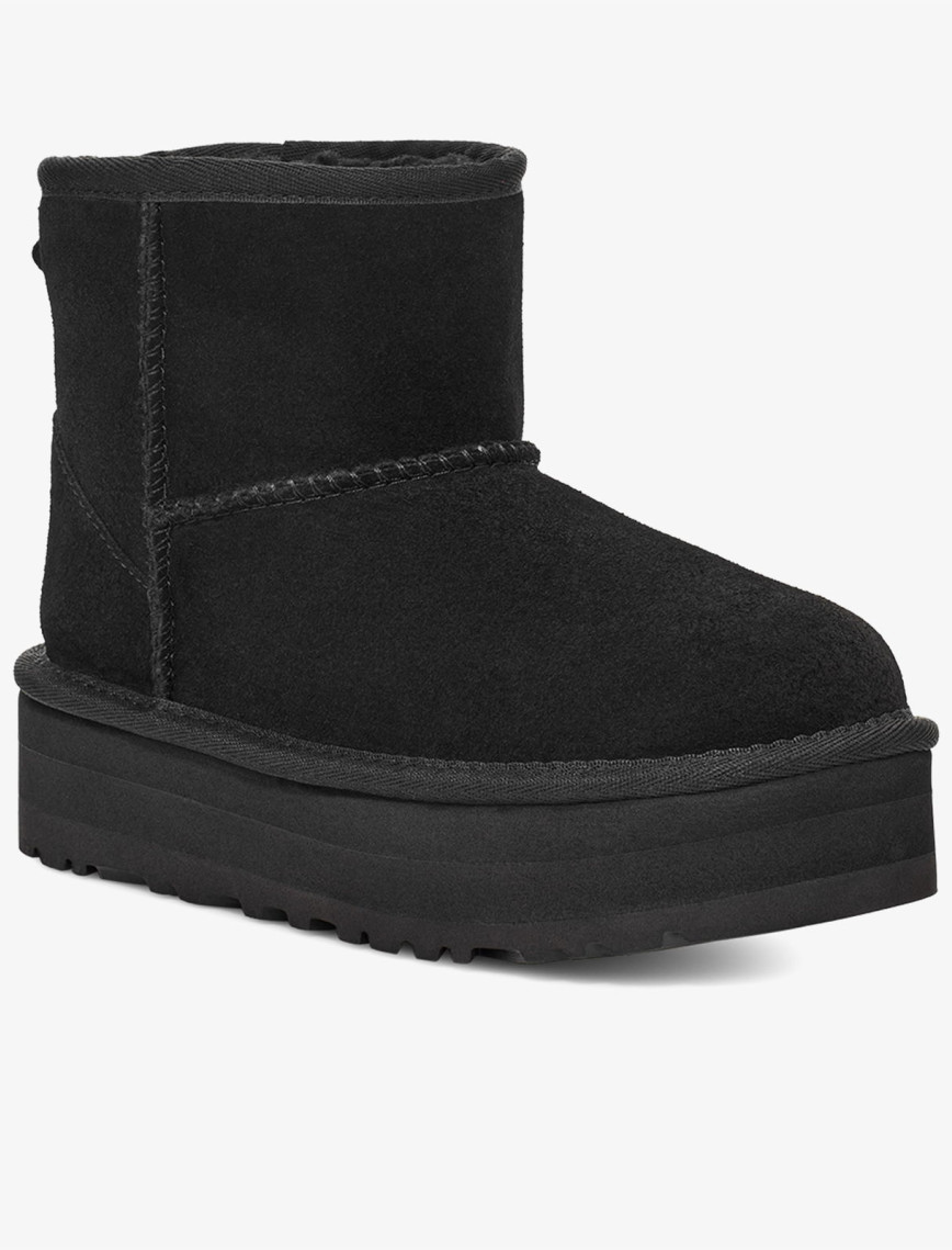 UGG Australia Classic Mini Platform Genç Çocuk Siyah Bot UGG Australia Classic Mini Platform Genç Çocuk Siyah Bot