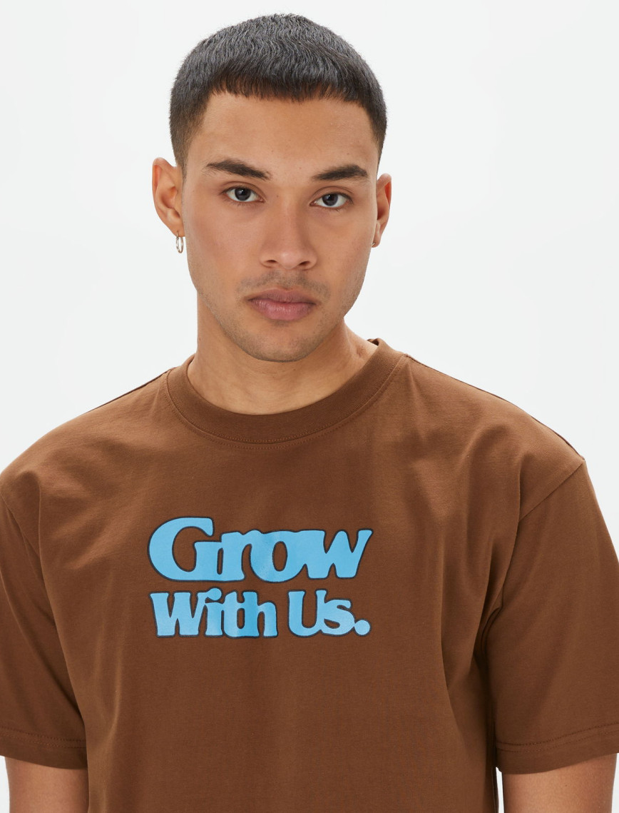 Market Grow With Us Erkek Kahverengi T-Shirt Market Grow With Us Erkek Kahverengi T-Shirt