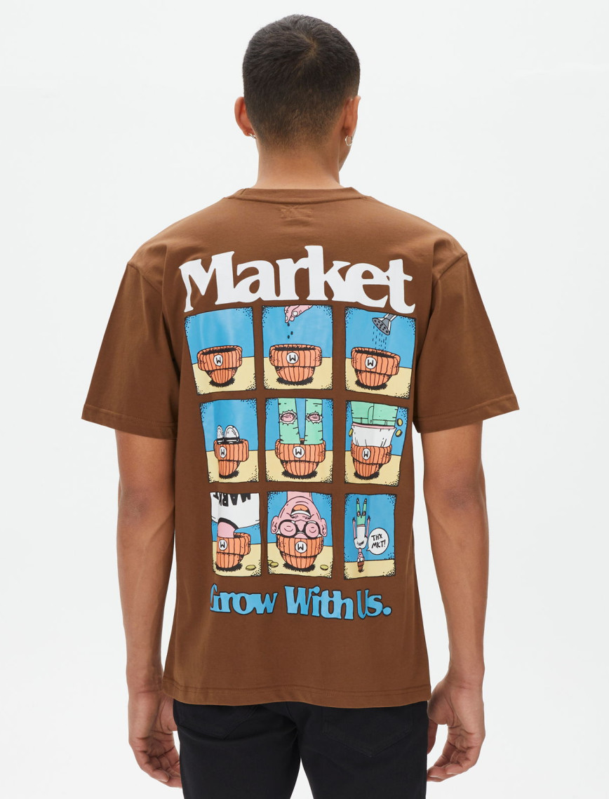 Market Grow With Us Erkek Kahverengi T-Shirt Market Grow With Us Erkek Kahverengi T-Shirt