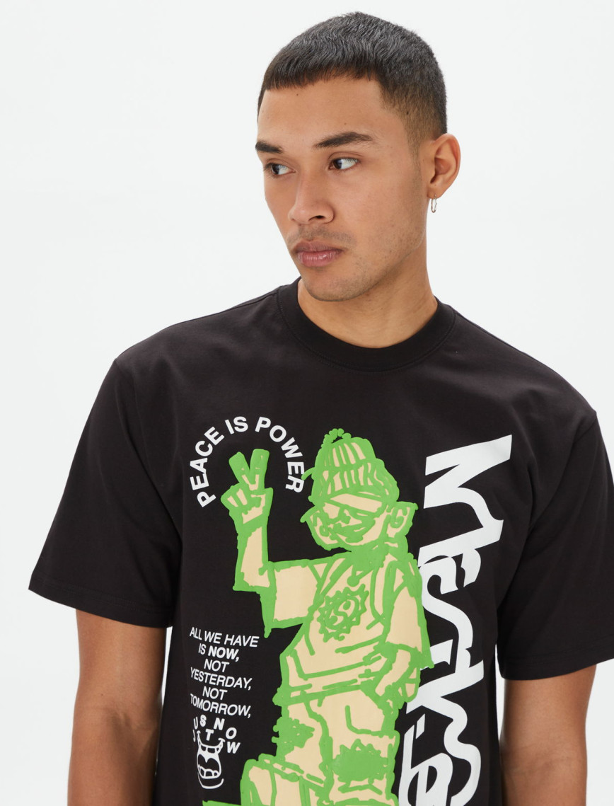 Market Play Your Hand Erkek Siyah T-Shirt Market Play Your Hand Erkek Siyah T-Shirt