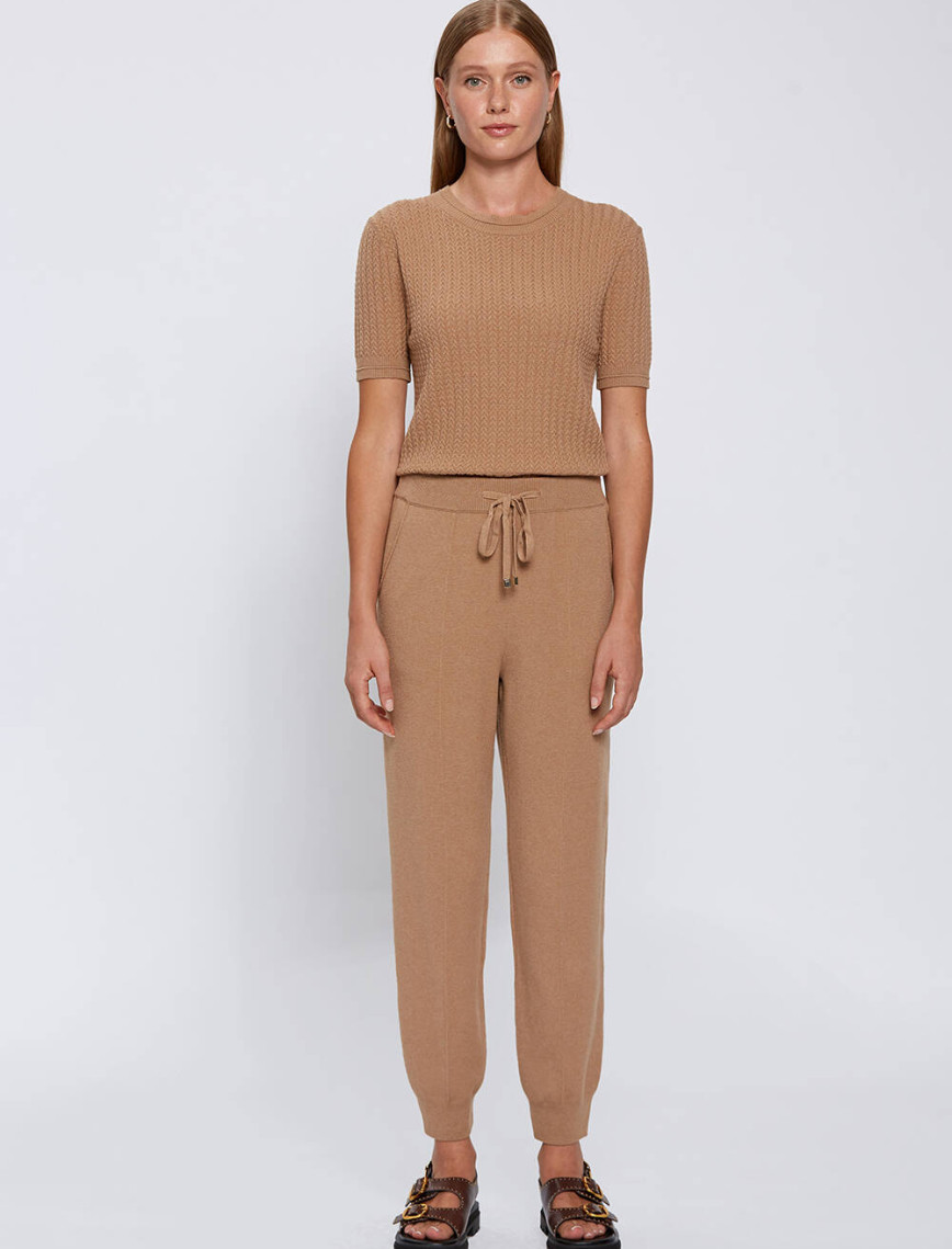 Knitss Camel Triko Jogger Pantolon Knitss Camel Triko Jogger Pantolon