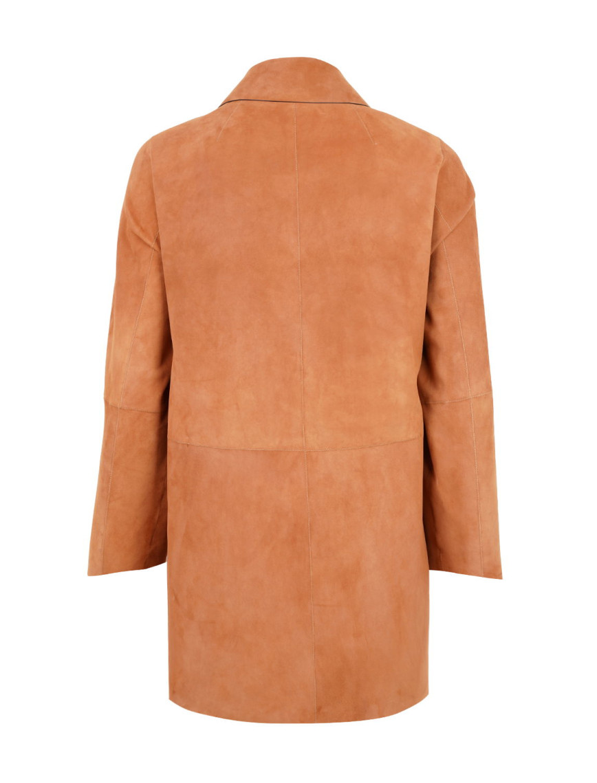 Bena Konyak Kadın Çift Taraflı Süet Deri Pardösü Bena Konyak Kadın Çift Taraflı Süet Deri Pardösü