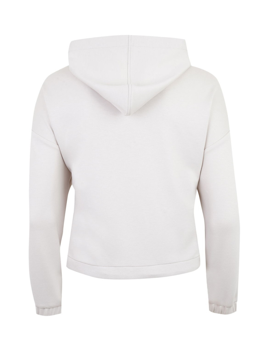 Amari Bej Kadın Deri Detaylı Kapüşonlu Sweatshirt Amari Bej Kadın Deri Detaylı Kapüşonlu Sweatshirt