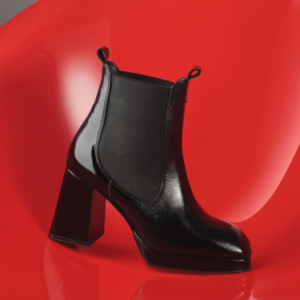 Rosemary Siyah Kadın Lastikli Topuklu Deri Bot Rosemary Siyah Kadın Lastikli Topuklu Deri Bot