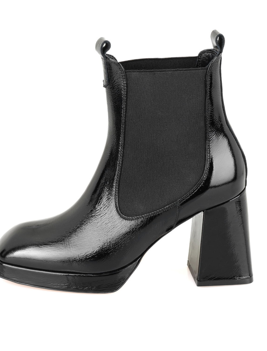 Rosemary Siyah Kadın Lastikli Topuklu Deri Bot Rosemary Siyah Kadın Lastikli Topuklu Deri Bot