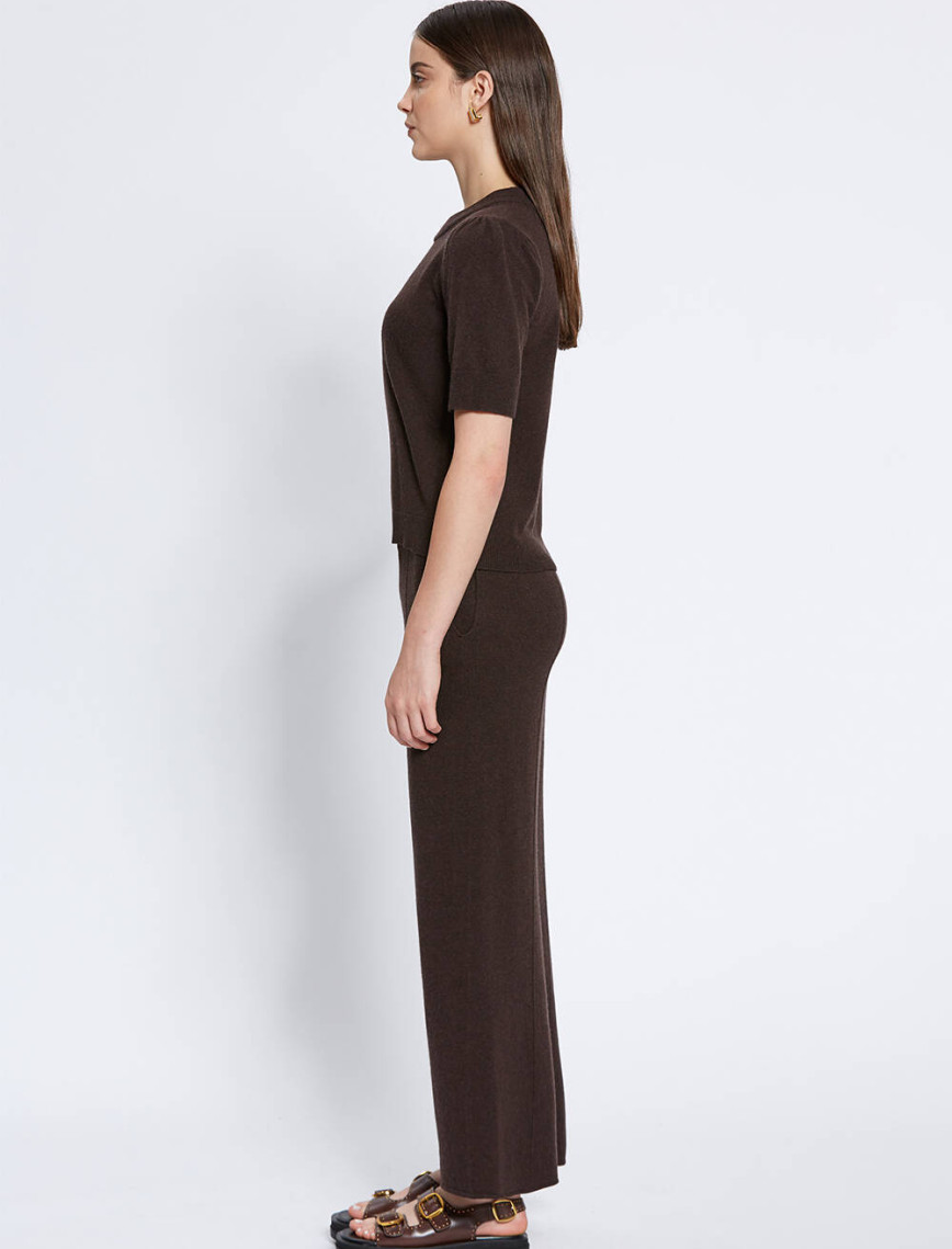 Knitss Kaşmir Karışımlı Koyu Kahverengi Triko Üst Knitss Kaşmir Karışımlı Koyu Kahverengi Triko Üst