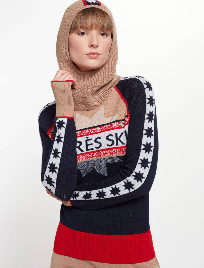 Knitss Yıldız Desenli Camel Extrafıne Merino Yün Bere Knitss Yıldız Desenli Camel Extrafıne Merino Yün Bere