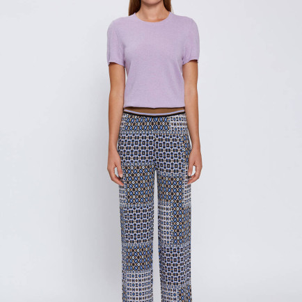 Knitss Patchwork Jakar Desen Triko Pantolon Knitss Patchwork Jakar Desen Triko Pantolon