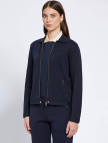 Knitss Merino Yün Karışımlı Lacivert Triko Ceket