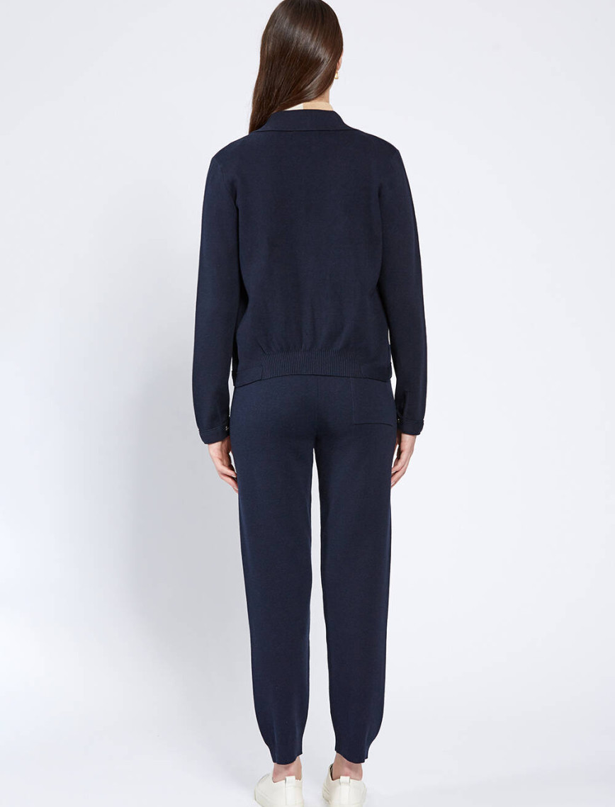 Knitss Merino Yün Karışımlı Lacivert Triko Ceket