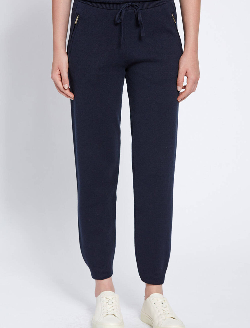 Knitss Merino Yün Karışımlı Lacivert Triko Pantolon Knitss Merino Yün Karışımlı Lacivert Triko Pantolon