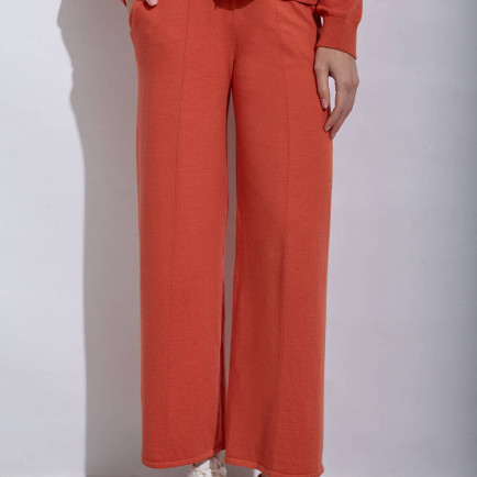Knitss Kaşmir Karışımlı Turuncu Triko Pantolon Knitss Kaşmir Karışımlı Turuncu Triko Pantolon