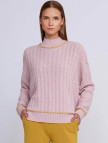 Knitss Kaşmir Karışımlı Saç Örgü Detaylı Açık Pembe Triko Knitss Kaşmir Karışımlı Saç Örgü Detaylı Açık Pembe Triko