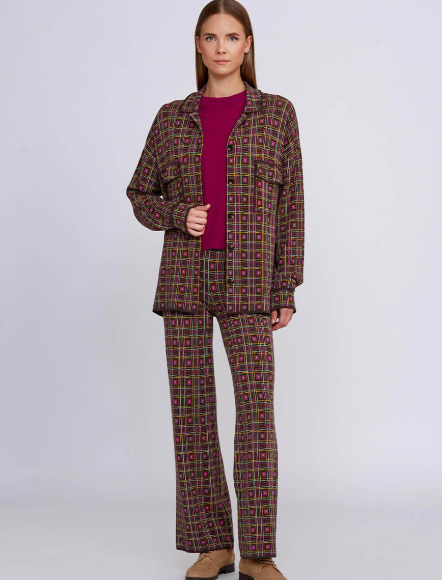 Knitss Jakar Desenli Rahat Kesim Triko Ceket Knitss Jakar Desenli Rahat Kesim Triko Ceket