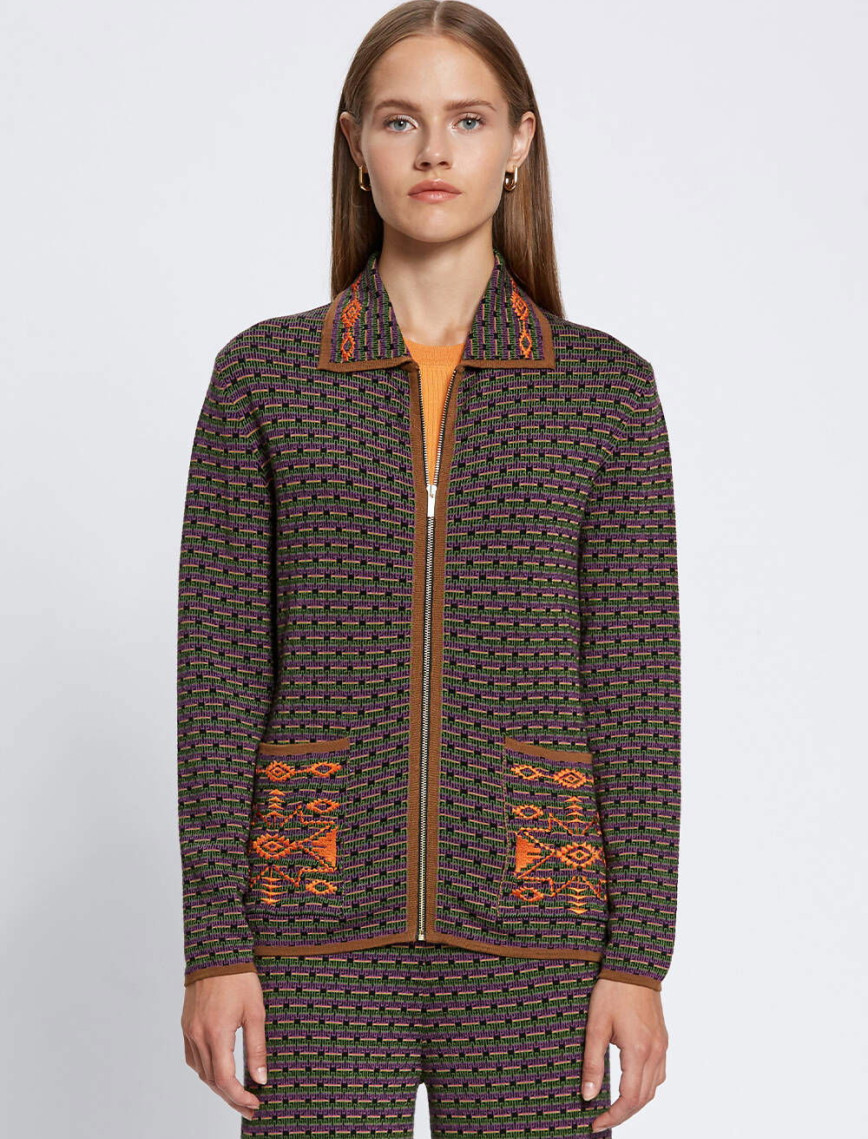 Knitss Nakış Detaylı Extrafıne Merino Yün Triko Ceket Knitss Nakış Detaylı Extrafıne Merino Yün Triko Ceket