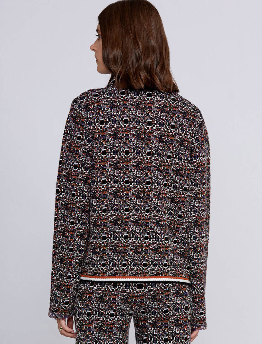 Knitss Jakar Desenli Taşlı Düğmeli Triko Ceket Knitss Jakar Desenli Taşlı Düğmeli Triko Ceket