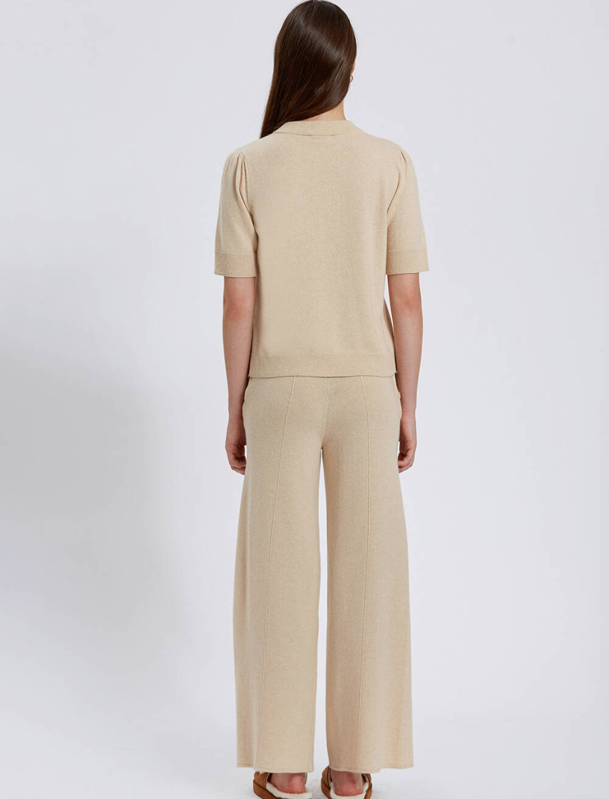 Knitss Kaşmir Karışımlı Bej Triko Üst Knitss Kaşmir Karışımlı Bej Triko Üst