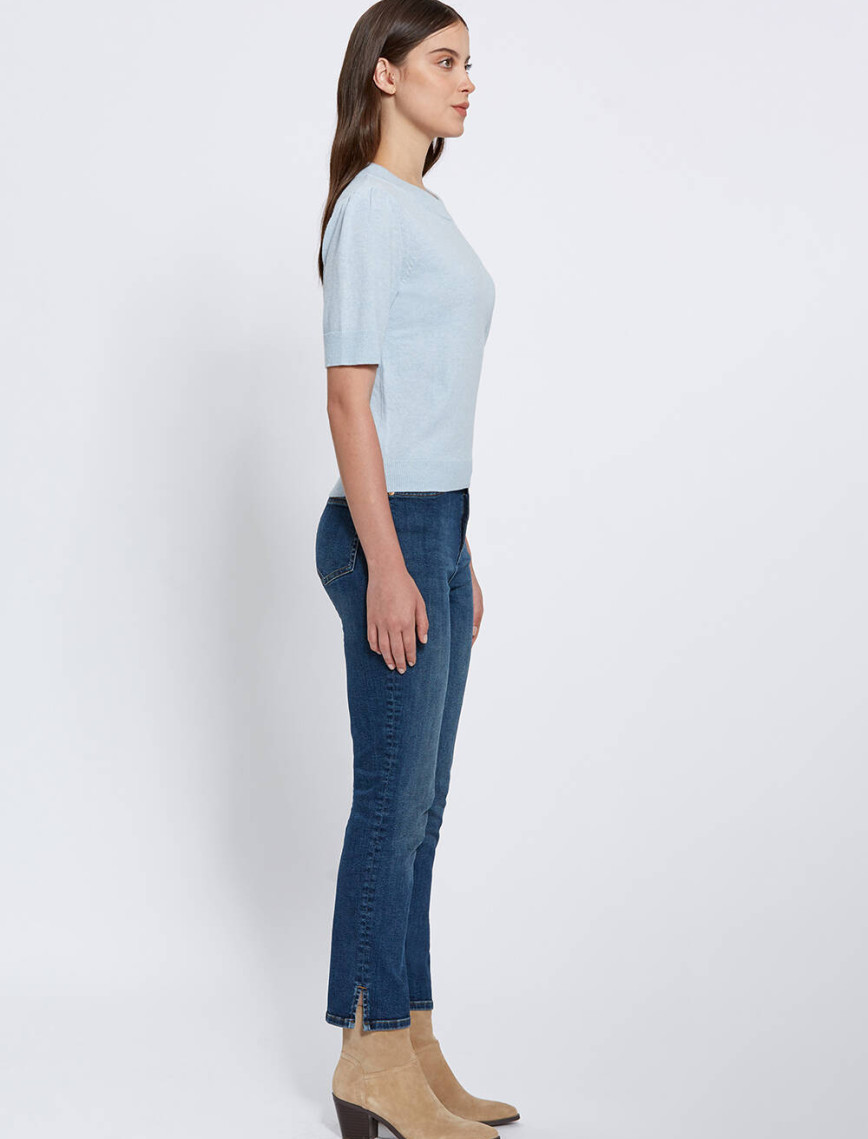 Knitss Kaşmir Karışımlı Buz Mavisi Triko Üst