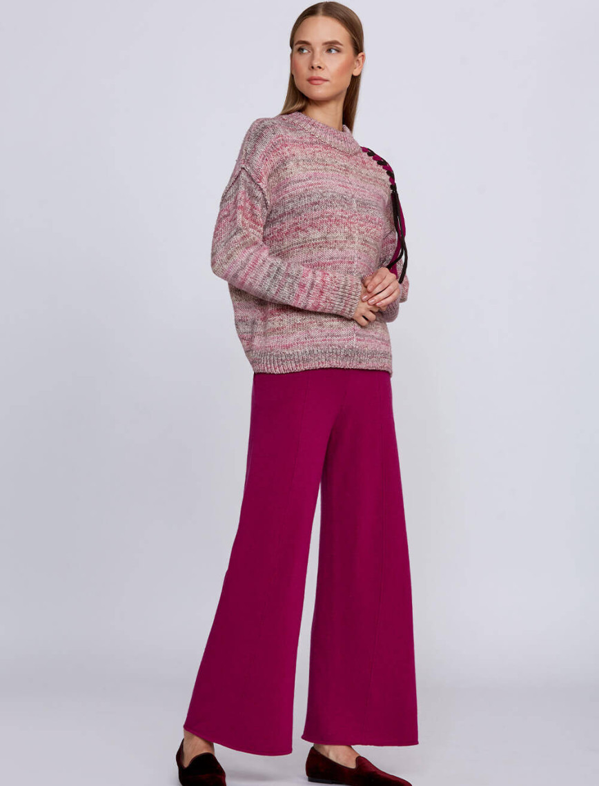 Knitss Organik Pamuk Yün Karışımlı Pembe Triko Knitss Organik Pamuk Yün Karışımlı Pembe Triko