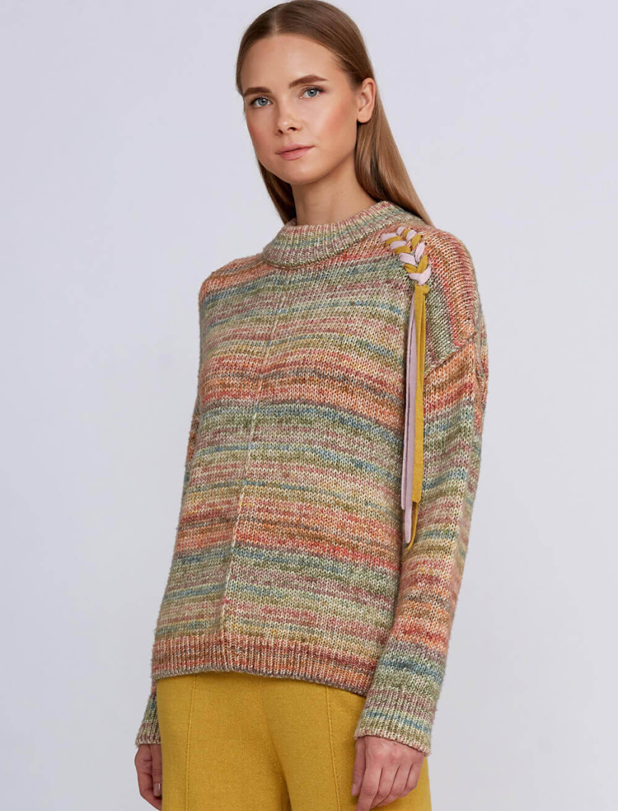 Knitss Organik Pamuk Yün Karışımlı Çok Renkli Triko Knitss Organik Pamuk Yün Karışımlı Çok Renkli Triko