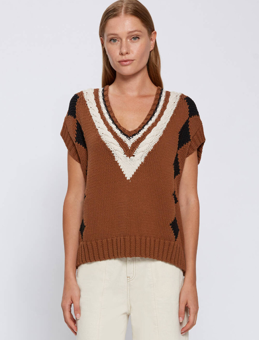 Knitss Organik Pamuk Oversıze Triko Yelek Knitss Organik Pamuk Oversıze Triko Yelek